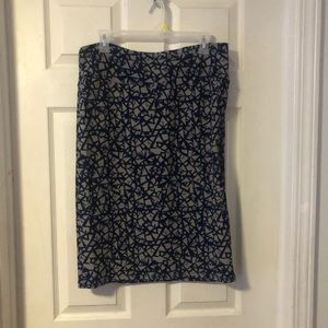 Geometric design pencil skirt